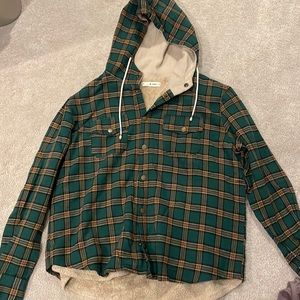 Fleece lined flannel jacket